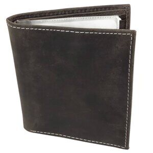 RFID Distressed Leather Bifold Wallet